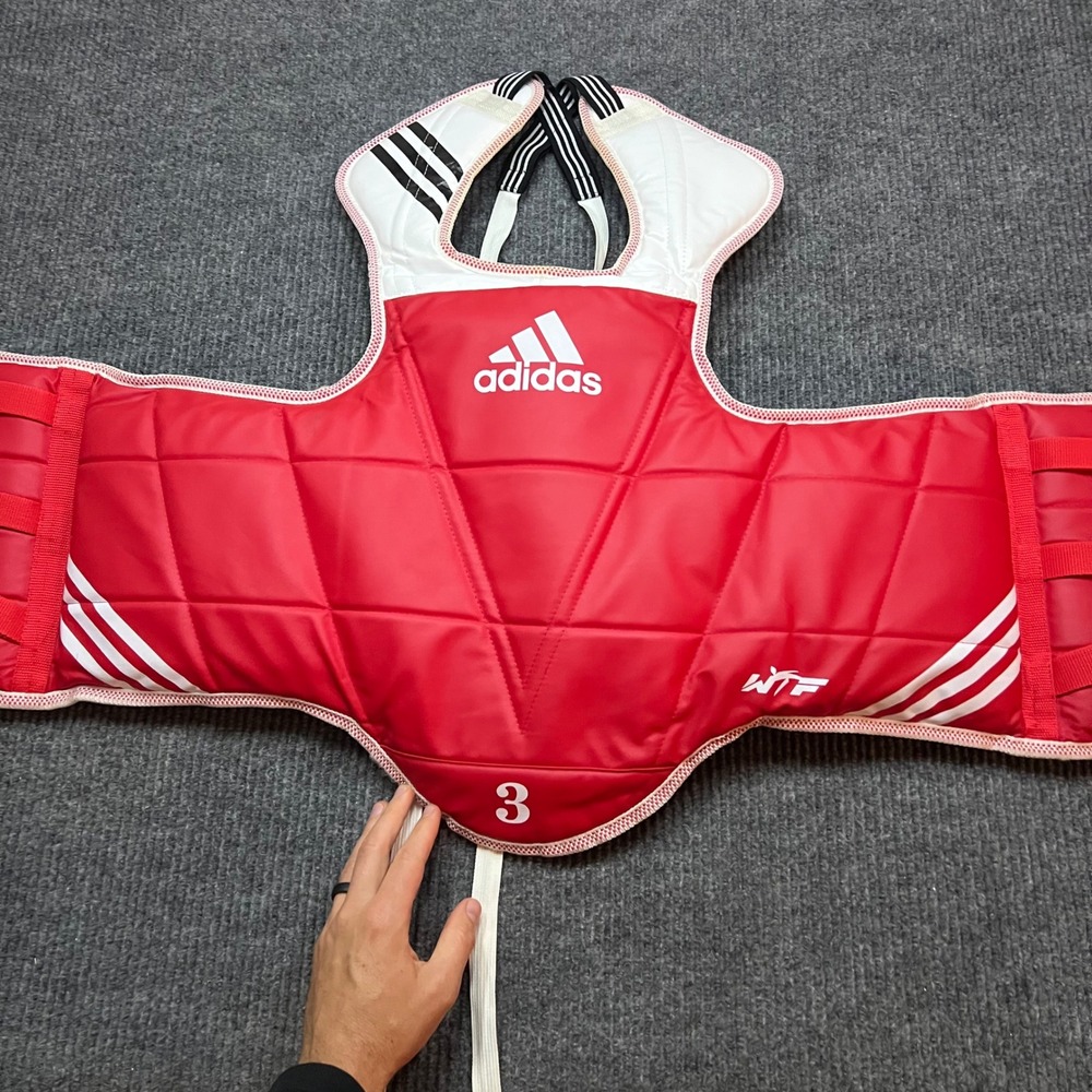 2 Adidas Taekwondo Reversible Chest Protector Hogu Set 1 3 medium small Blue WTF - Picture 7 of 10